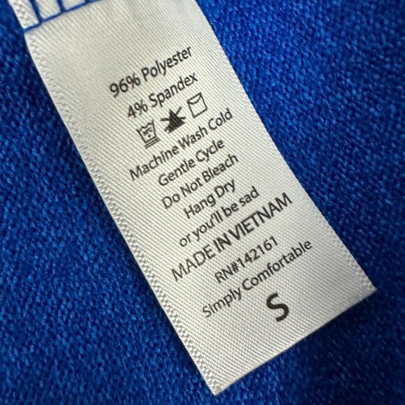 LuLaRoe Womens Long Open Cardigan Duster Sweater Blue Size Small Pockets - Picture 4 of 4